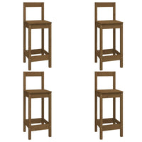 Thumbnail for 5-tlg. Bar-Set Honigbraun Massivholz Kiefer