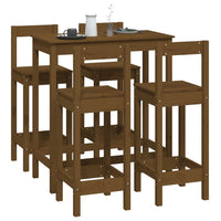 Thumbnail for 5-tlg. Bar-Set Honigbraun Massivholz Kiefer