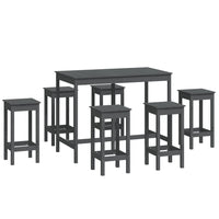 Thumbnail for 7-tlg. Bar-Set Grau Massivholz Kiefer