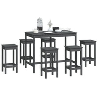 Thumbnail for 7-tlg. Bar-Set Grau Massivholz Kiefer