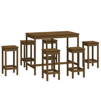 Thumbnail for 7-tlg. Bar-Set Honigbraun Massivholz Kiefer