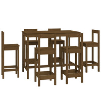 Thumbnail for 7-tlg. Bar-Set Honigbraun Massivholz Kiefer