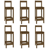 Thumbnail for 7-tlg. Bar-Set Honigbraun Massivholz Kiefer