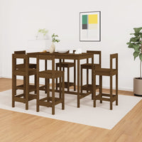 Thumbnail for 7-tlg. Bar-Set Honigbraun Massivholz Kiefer