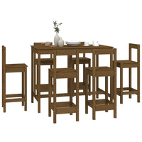 Thumbnail for 7-tlg. Bar-Set Honigbraun Massivholz Kiefer
