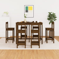 Thumbnail for 7-tlg. Bar-Set Honigbraun Massivholz Kiefer