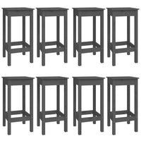 Thumbnail for 9-tlg. Bar-Set Grau Massivholz Kiefer