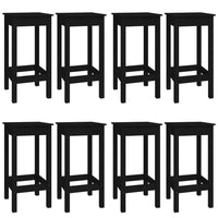 Thumbnail for 9-tlg. Bar-Set Schwarz Massivholz Kiefer