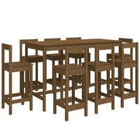 Thumbnail for 9-tlg. Bar-Set Honigbraun Massivholz Kiefer