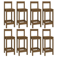 Thumbnail for 9-tlg. Bar-Set Honigbraun Massivholz Kiefer