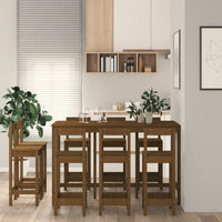 Thumbnail for 9-tlg. Bar-Set Honigbraun Massivholz Kiefer