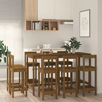 Thumbnail for 9-tlg. Bar-Set Honigbraun Massivholz Kiefer