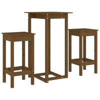 Thumbnail for 3-tlg. Bar-Set Honigbraun Massivholz Kiefer