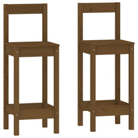 Thumbnail for 3-tlg. Bar-Set Honigbraun Massivholz Kiefer