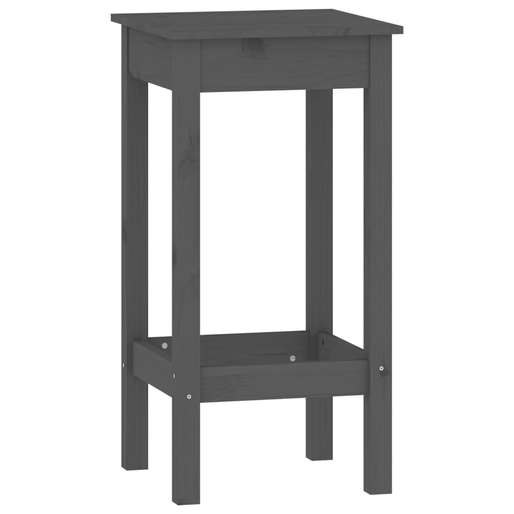 5-tlg. Bar-Set Grau Massivholz Kiefer