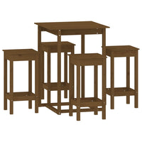 Thumbnail for 5-tlg. Bar-Set Honigbraun Massivholz Kiefer