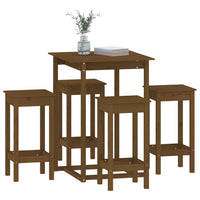 Thumbnail for 5-tlg. Bar-Set Honigbraun Massivholz Kiefer