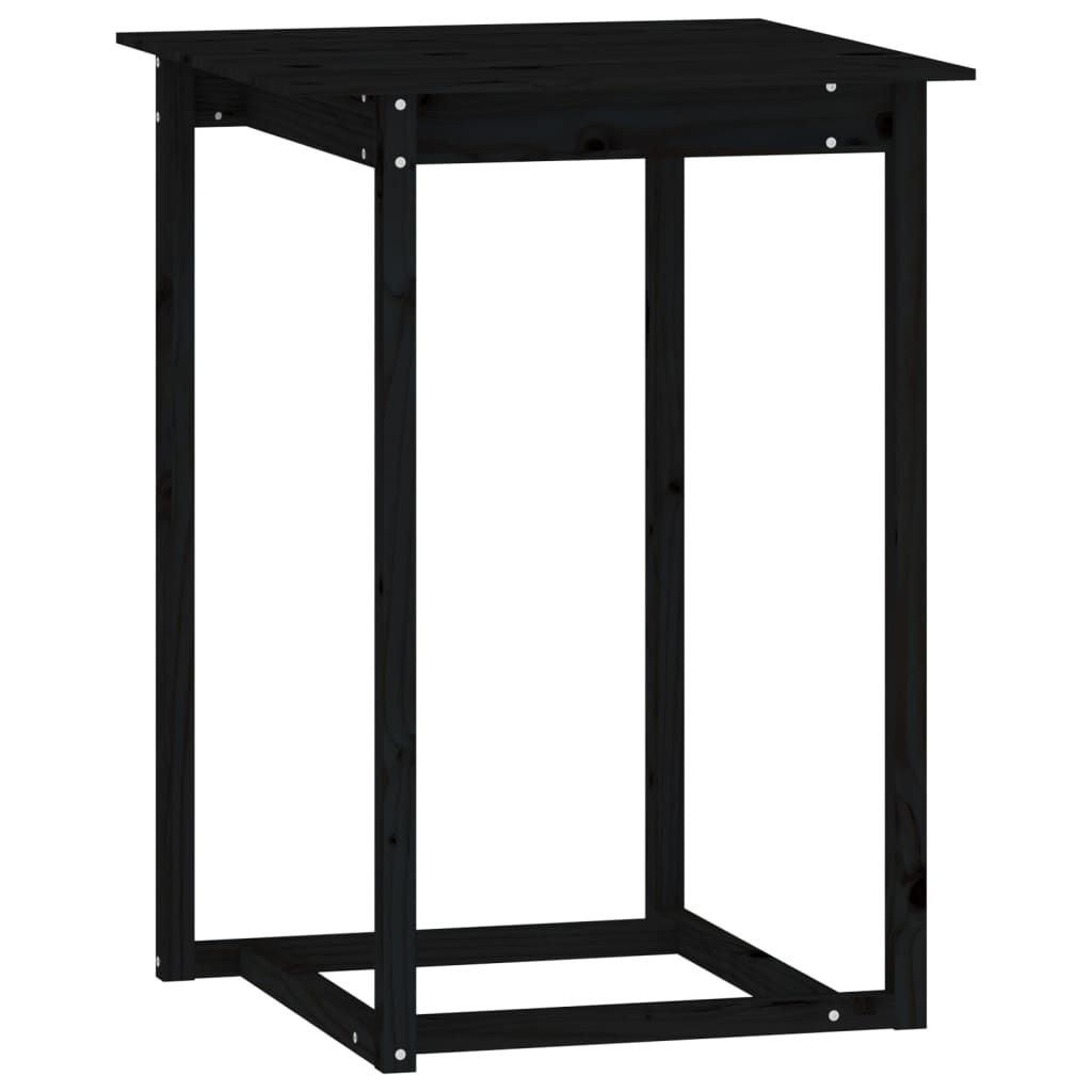 5-tlg. Bar-Set Schwarz Massivholz Kiefer