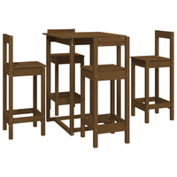Thumbnail for 5-tlg. Bar-Set Honigbraun Massivholz Kiefer