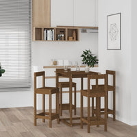 Thumbnail for 5-tlg. Bar-Set Honigbraun Massivholz Kiefer