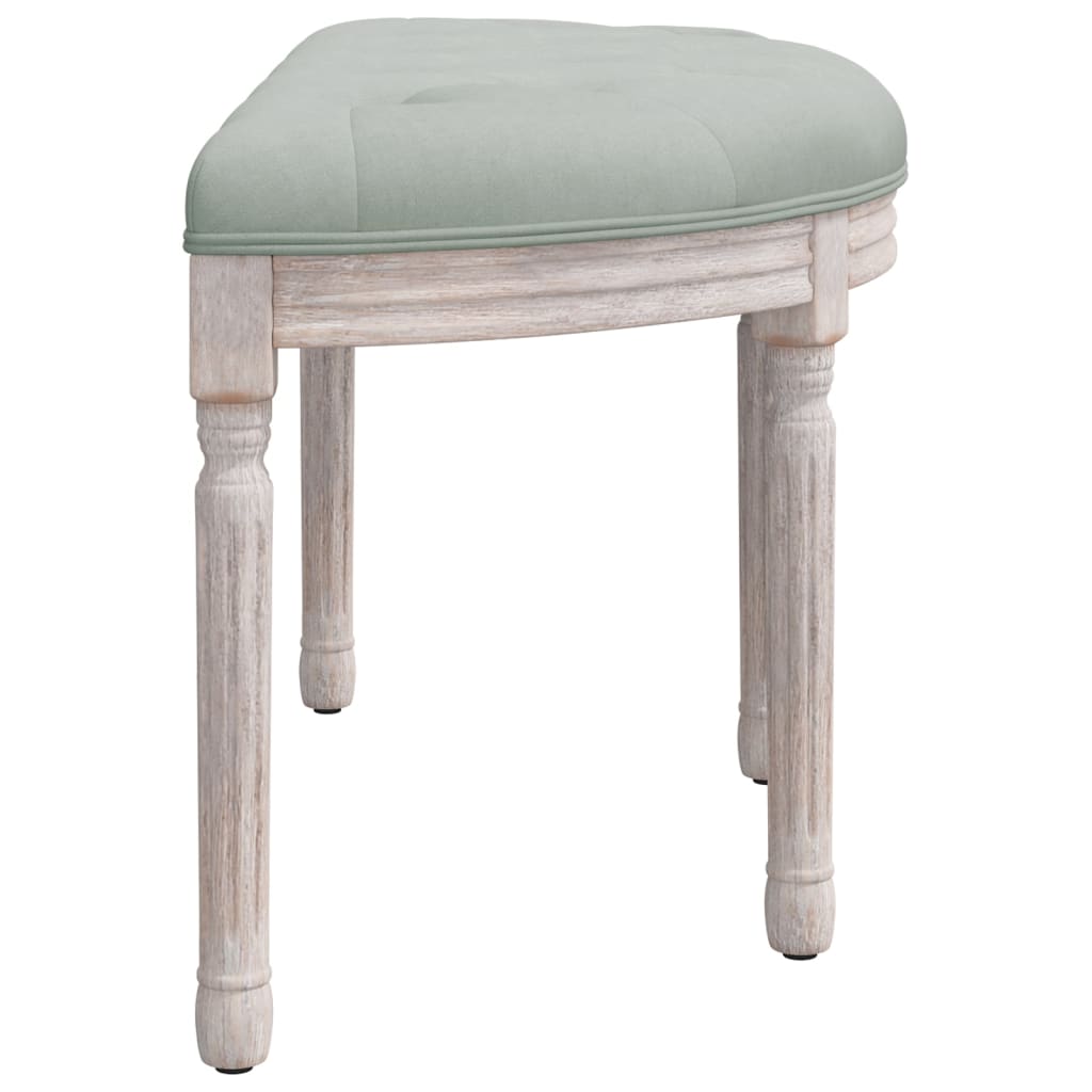 Sitzbank Hellgrau 81,5x41x49 cm Samt