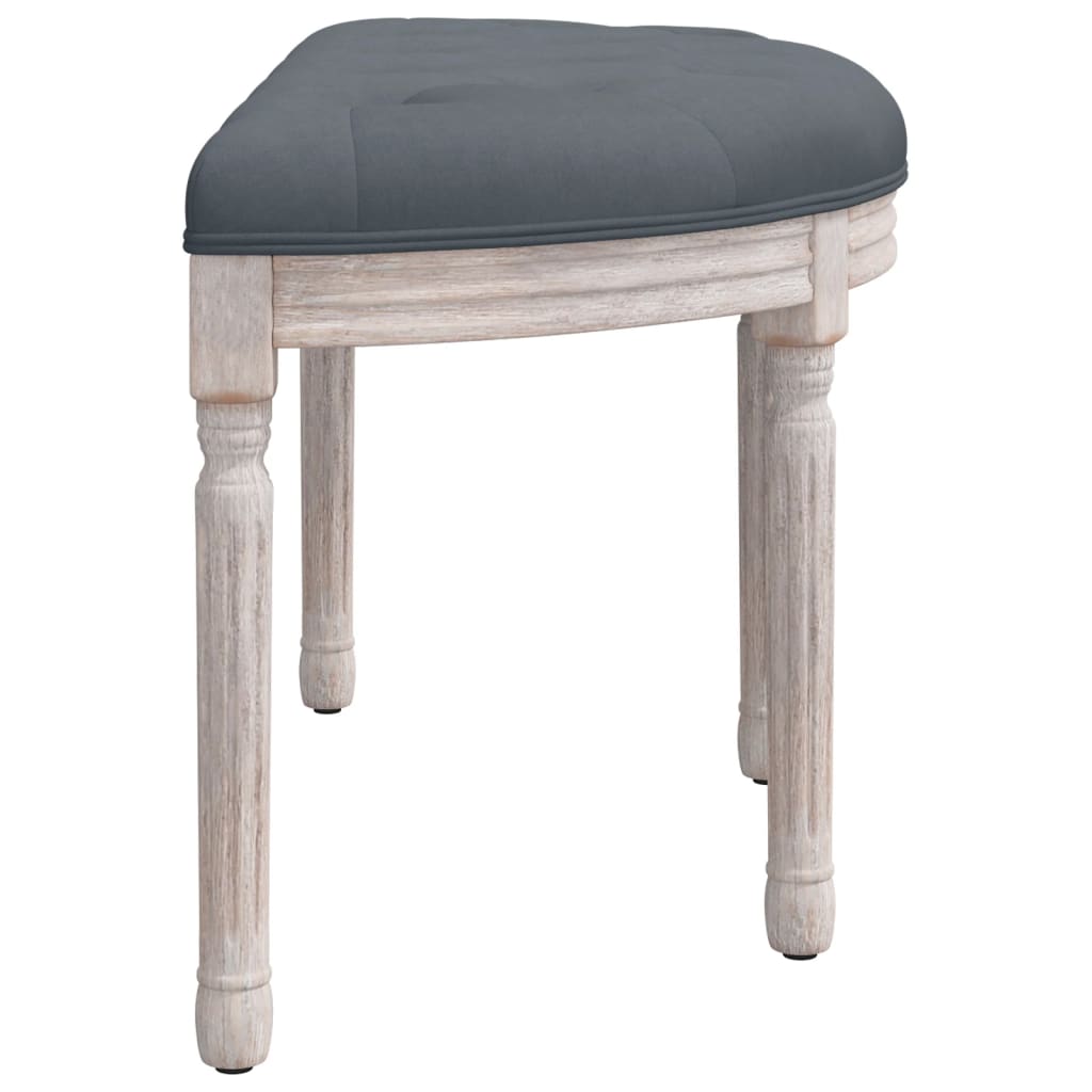 Sitzbank Dunkelgrau 81,5x41x49 cm Samt