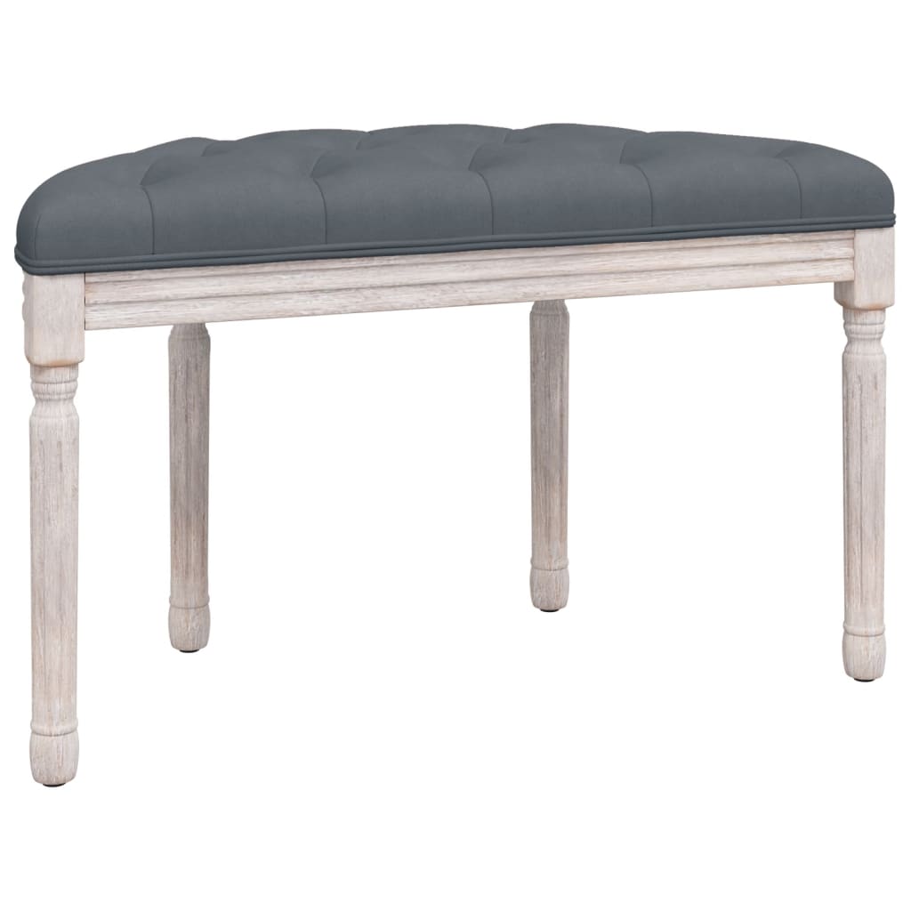 Sitzbank Dunkelgrau 81,5x41x49 cm Samt