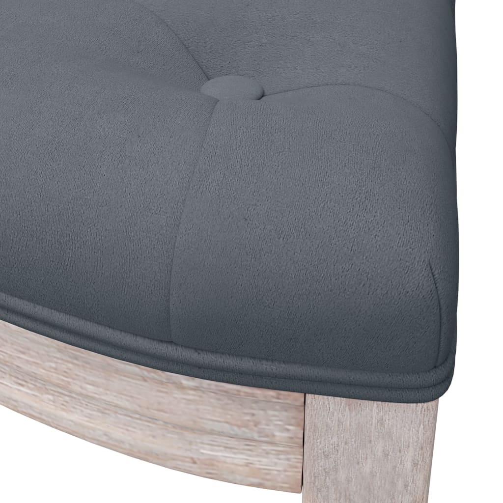 Sitzbank Dunkelgrau 81,5x41x49 cm Samt