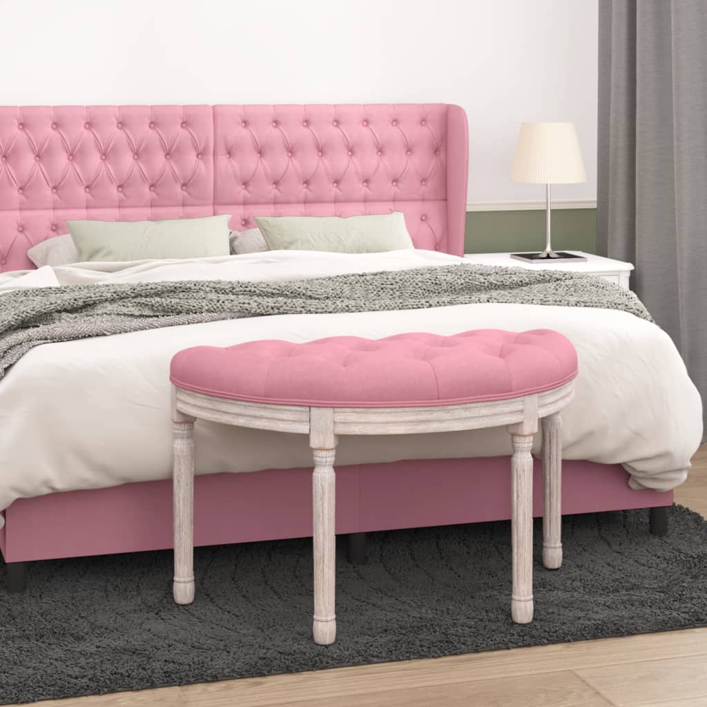 Sitzbank Rosa 81,5x41x49 cm Samt