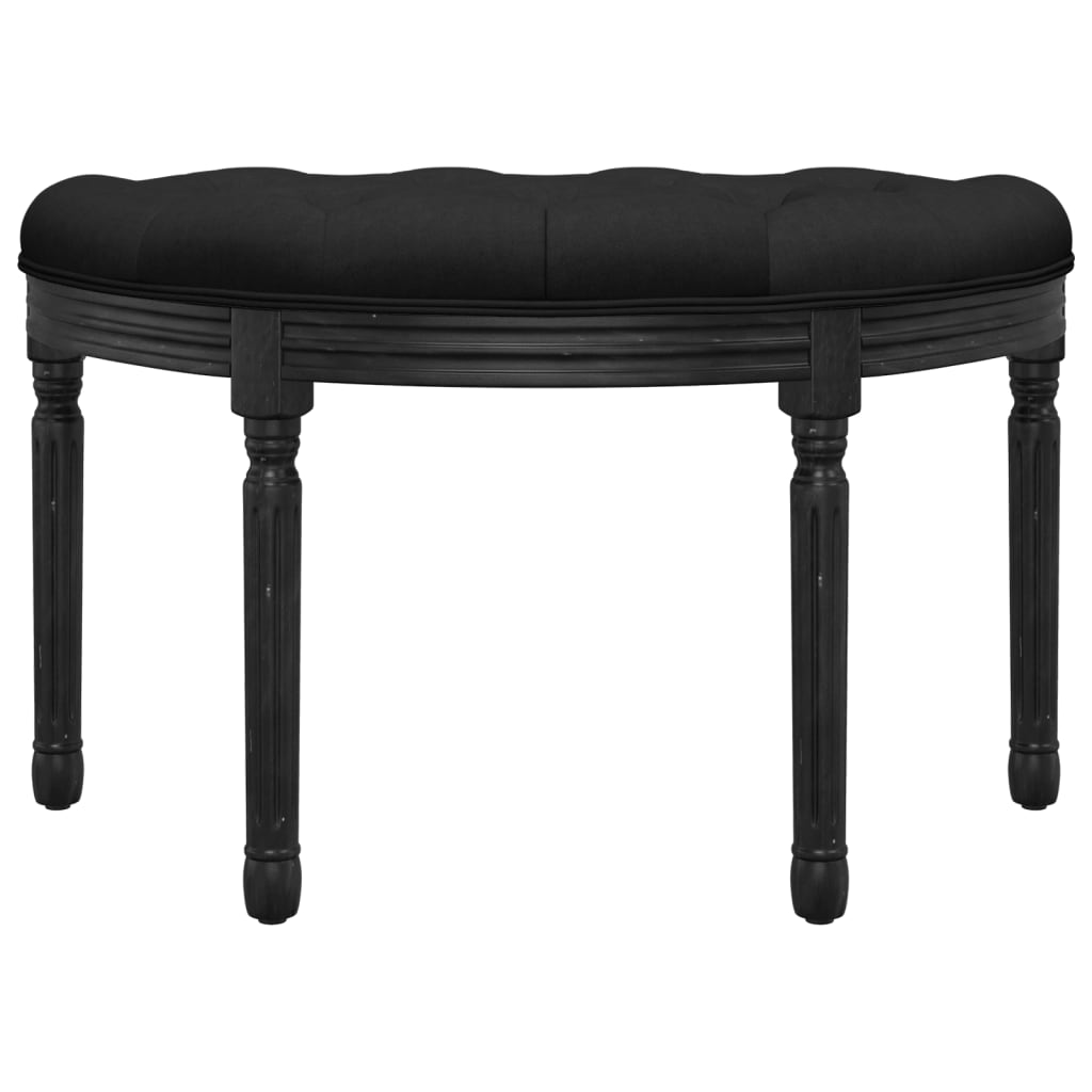 Sitzbank Schwarz 81,5x41x49 cm Samt