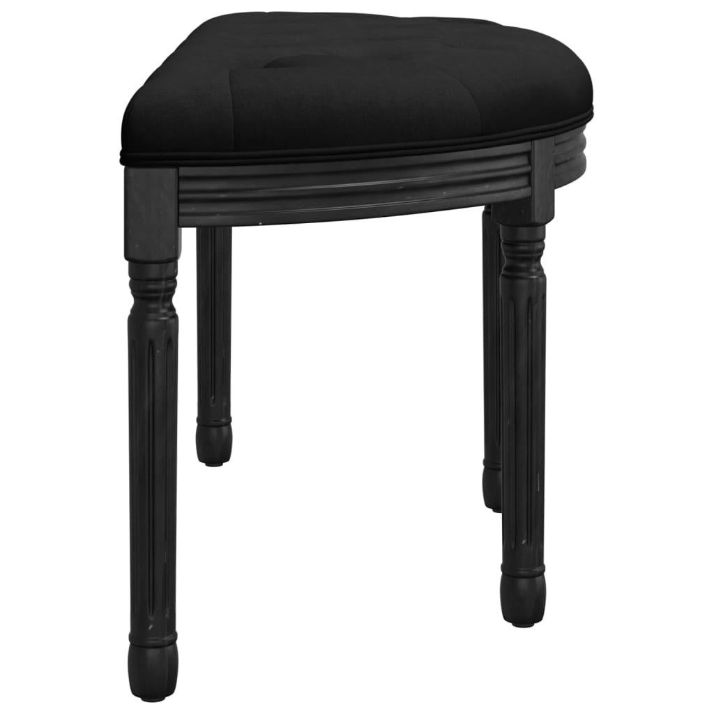 Sitzbank Schwarz 81,5x41x49 cm Samt
