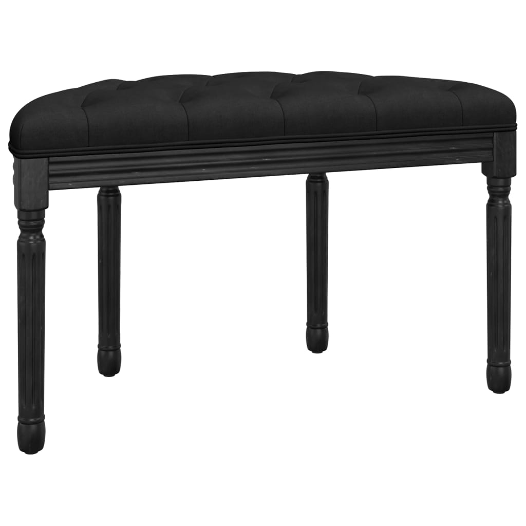 Sitzbank Schwarz 81,5x41x49 cm Samt