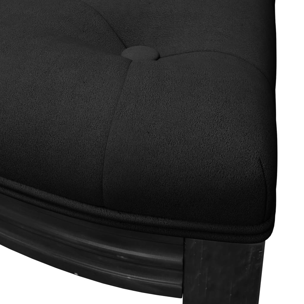 Sitzbank Schwarz 81,5x41x49 cm Samt