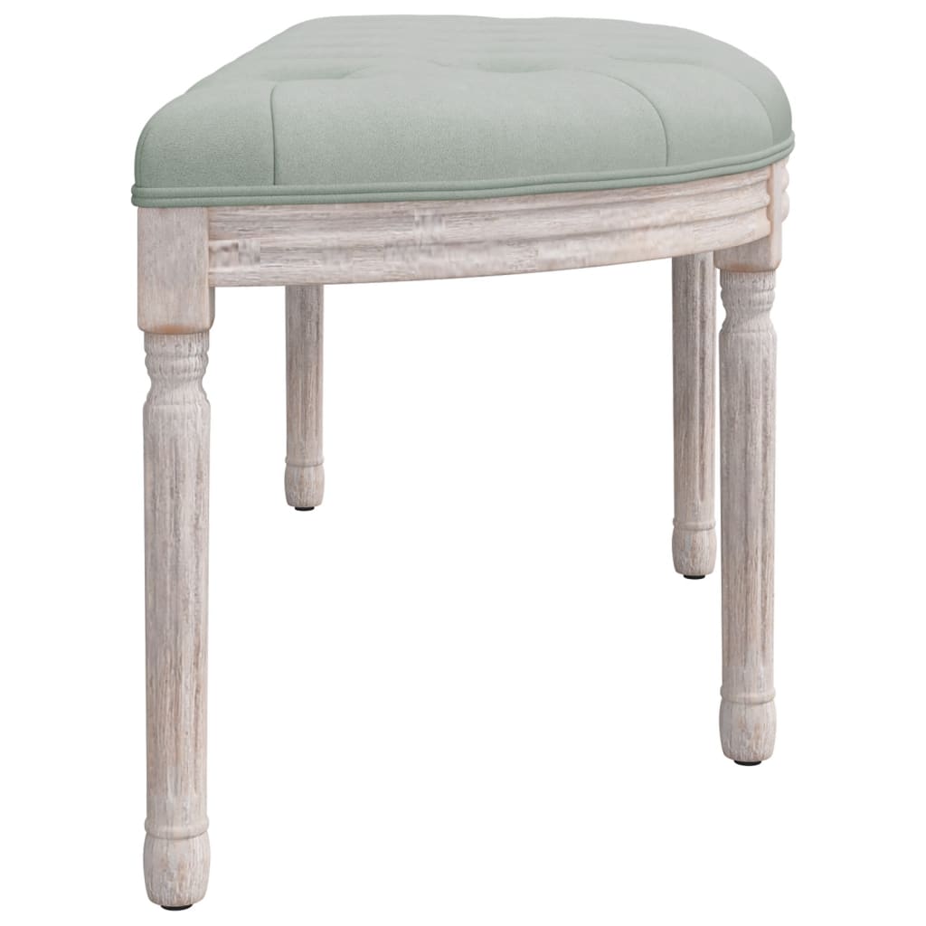 Sitzbank Hellgrau 110,5x45x49 cm Samt