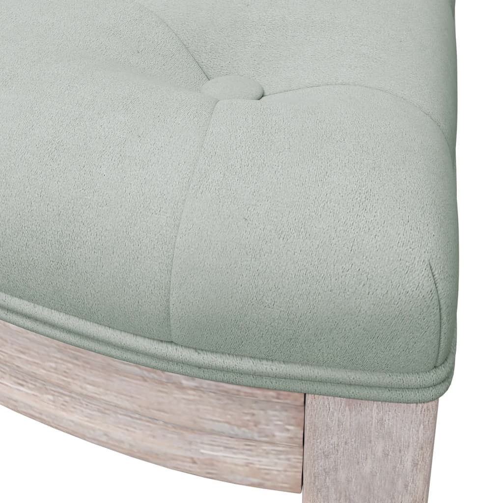 Sitzbank Hellgrau 110,5x45x49 cm Samt