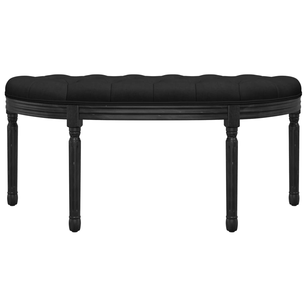 Sitzbank Schwarz 110,5x45x49 cm Samt