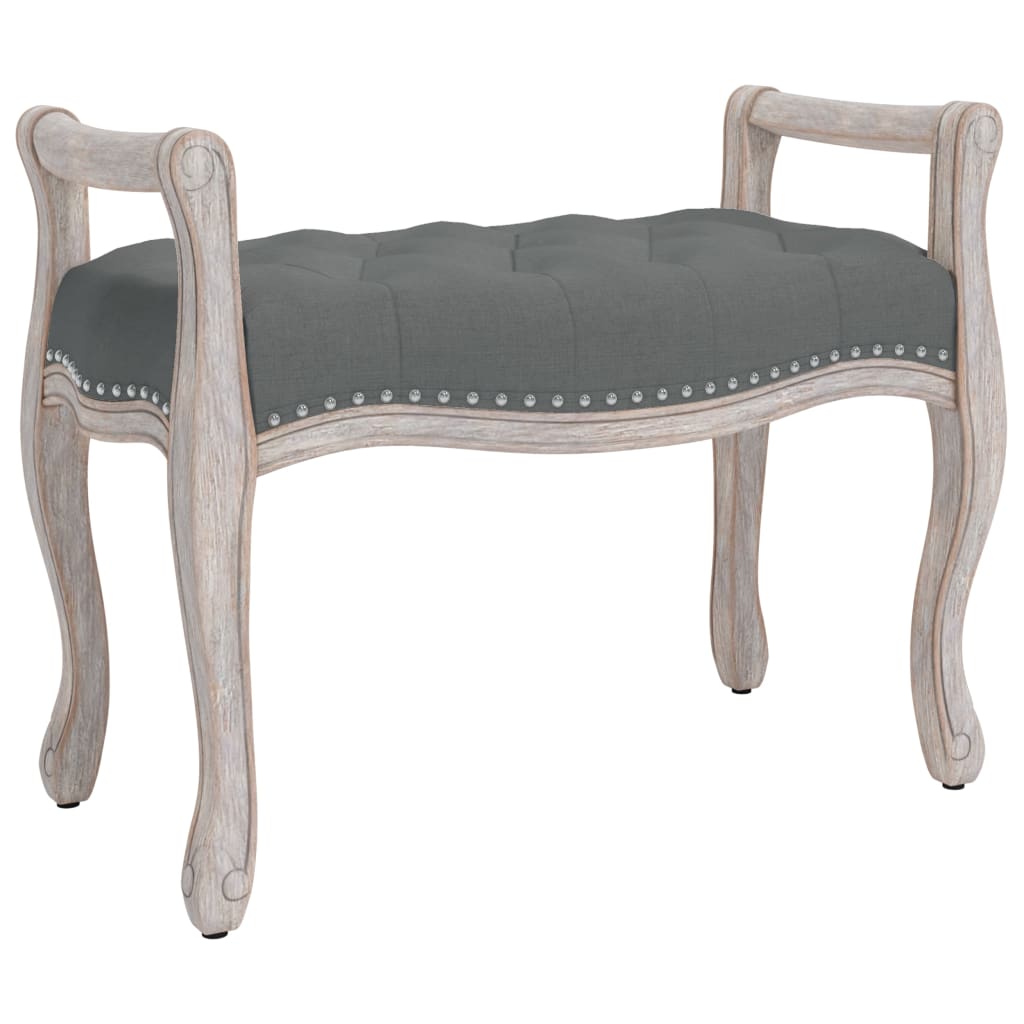 Sitzbank Dunkelgrau 80x45x60 cm Stoff