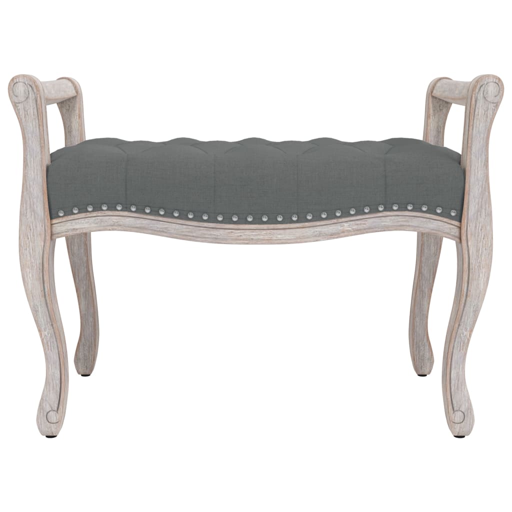 Sitzbank Dunkelgrau 80x45x60 cm Stoff