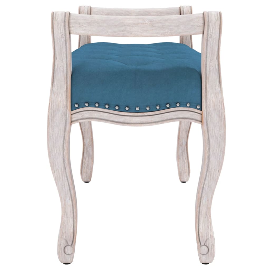 Sitzbank Blau 80x45x60 cm Samt