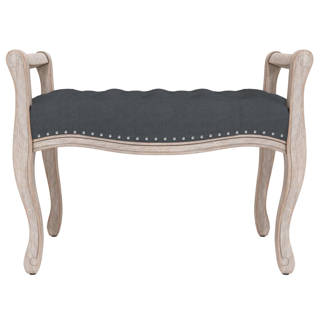 Sitzbank Dunkelgrau 80x45x60 cm Samt