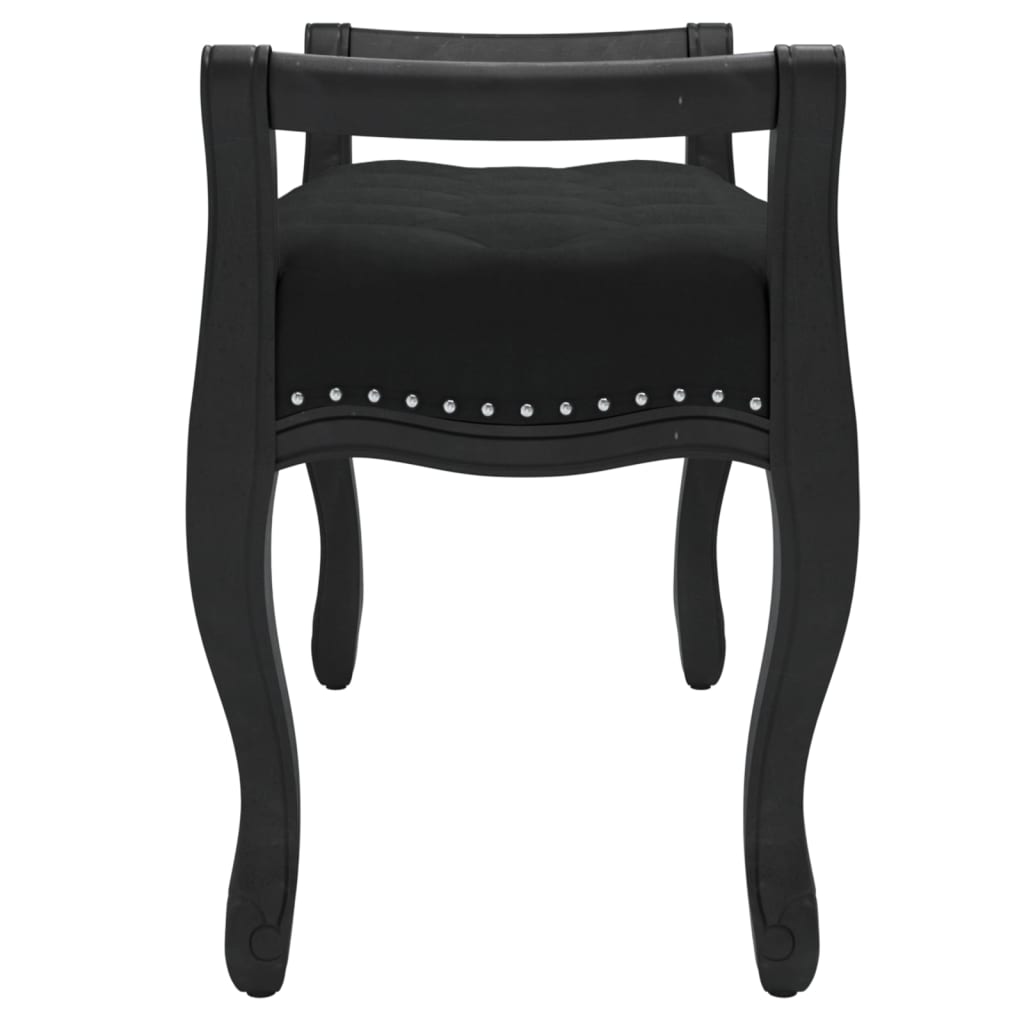 Sitzbank Schwarz 80x45x60 cm Samt
