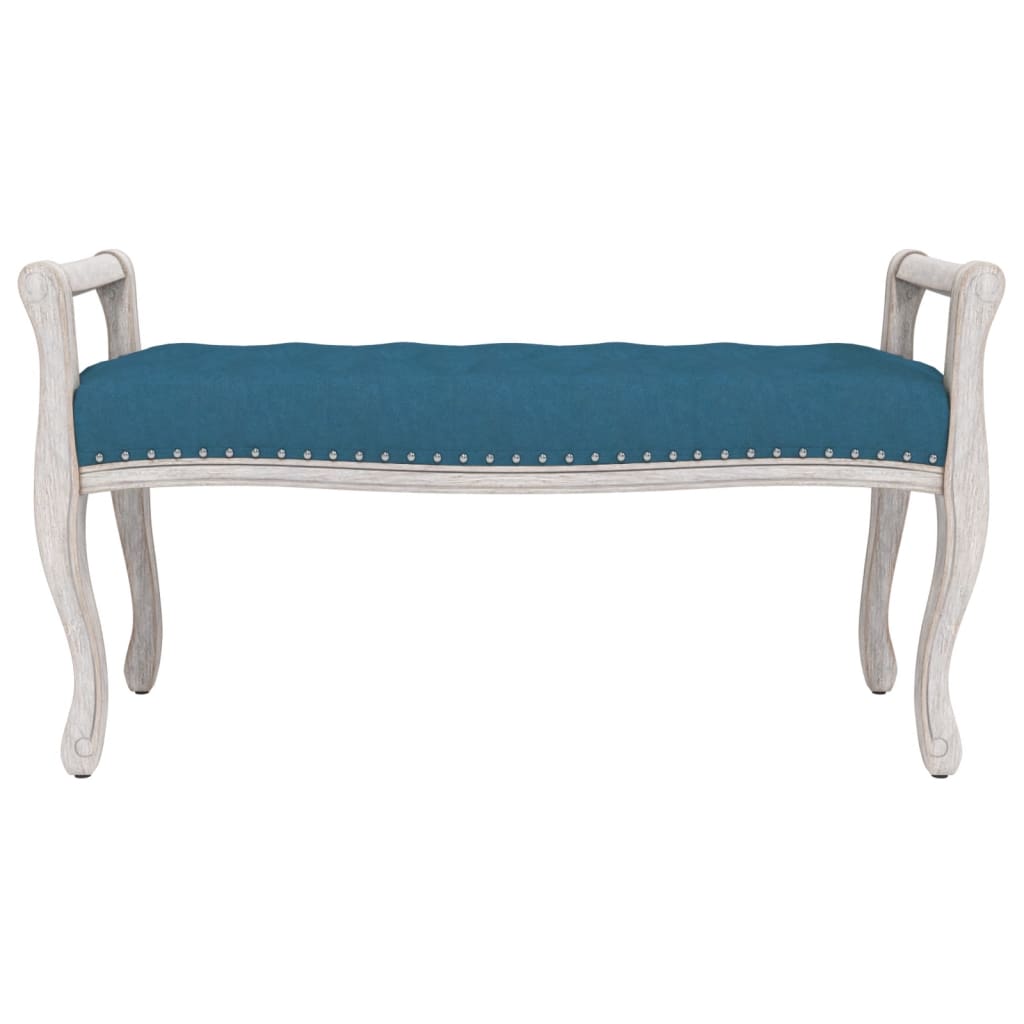 Sitzbank Blau 110x45x60 cm Samt