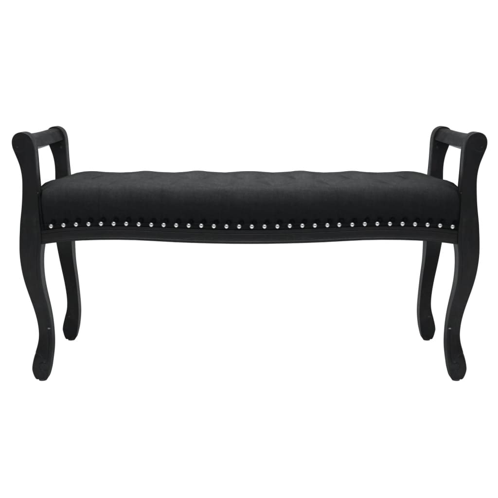 Sitzbank Schwarz 110x45x60 cm Samt
