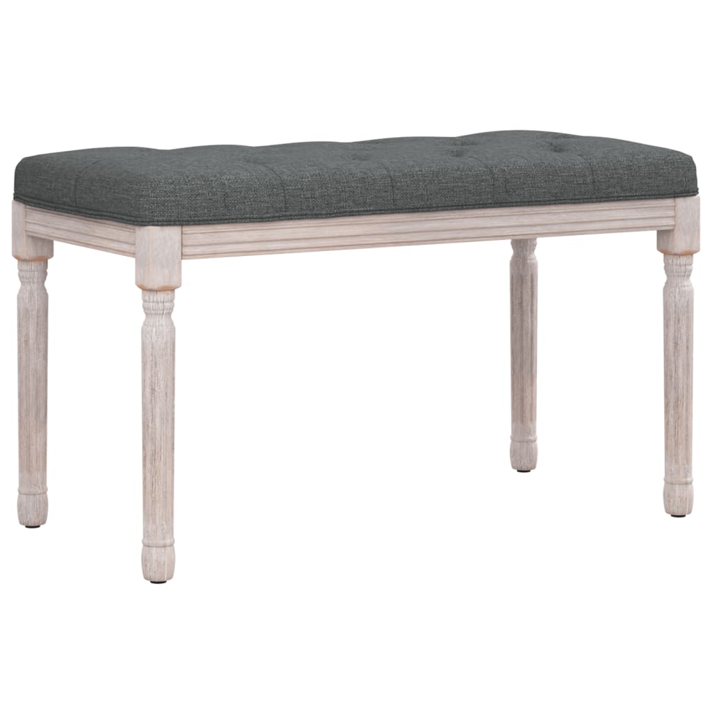 Sitzbank Dunkelgrau 80x40x49 cm Stoff