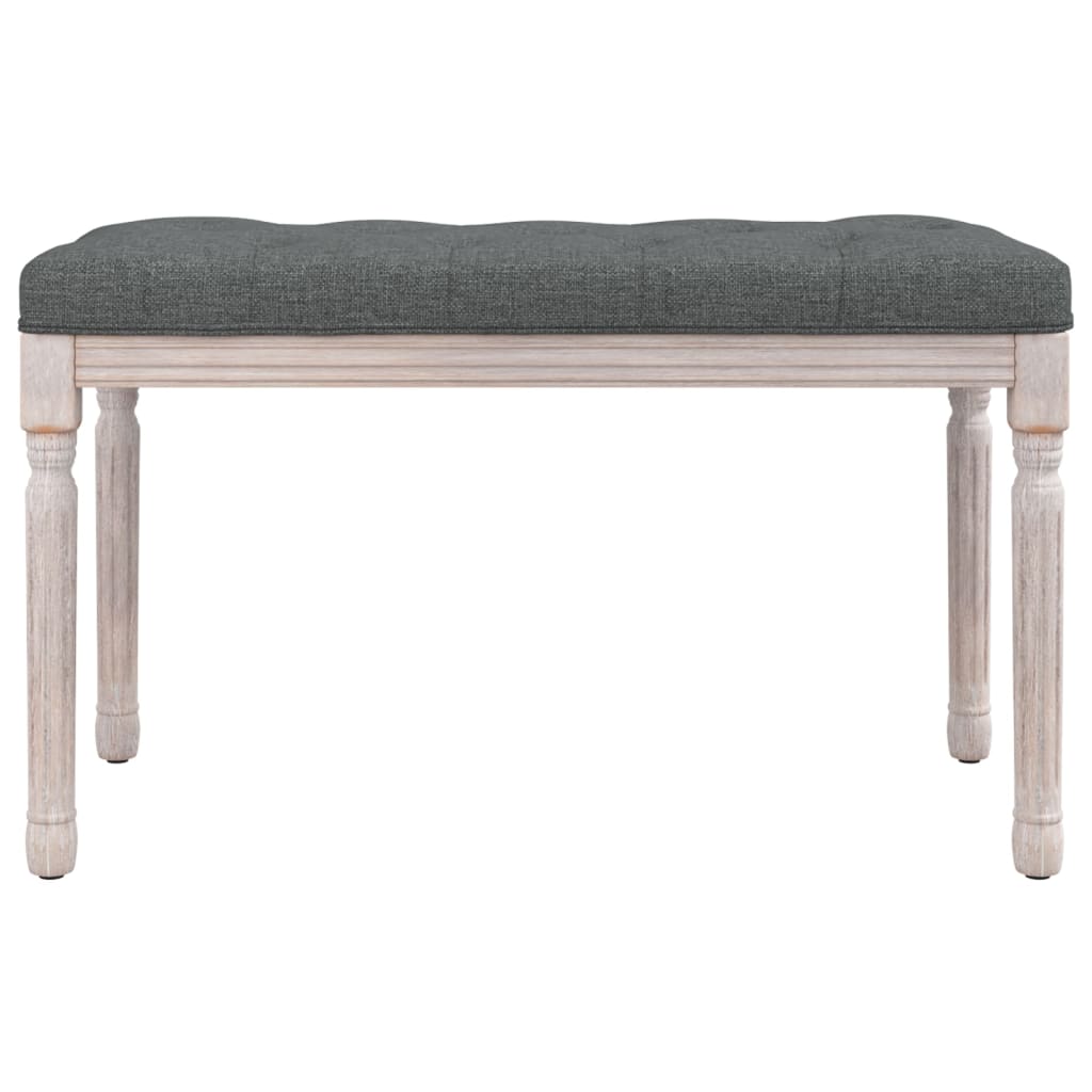 Sitzbank Dunkelgrau 80x40x49 cm Stoff