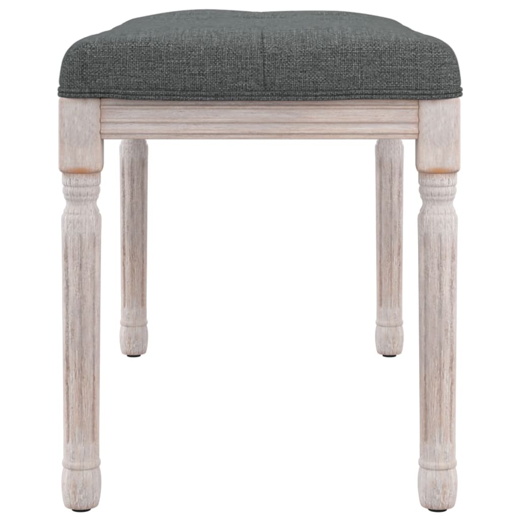 Sitzbank Dunkelgrau 80x40x49 cm Stoff