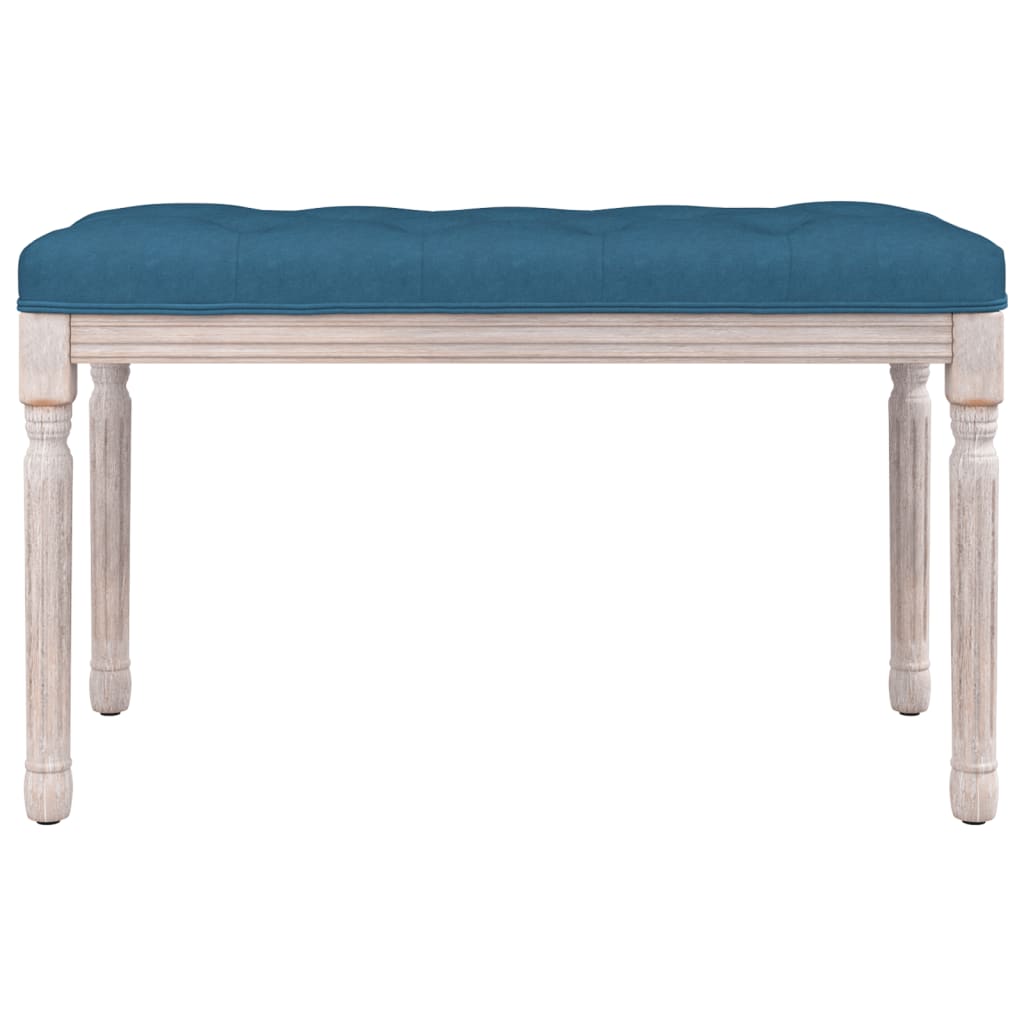 Sitzbank Blau 80x40x49 cm Samt
