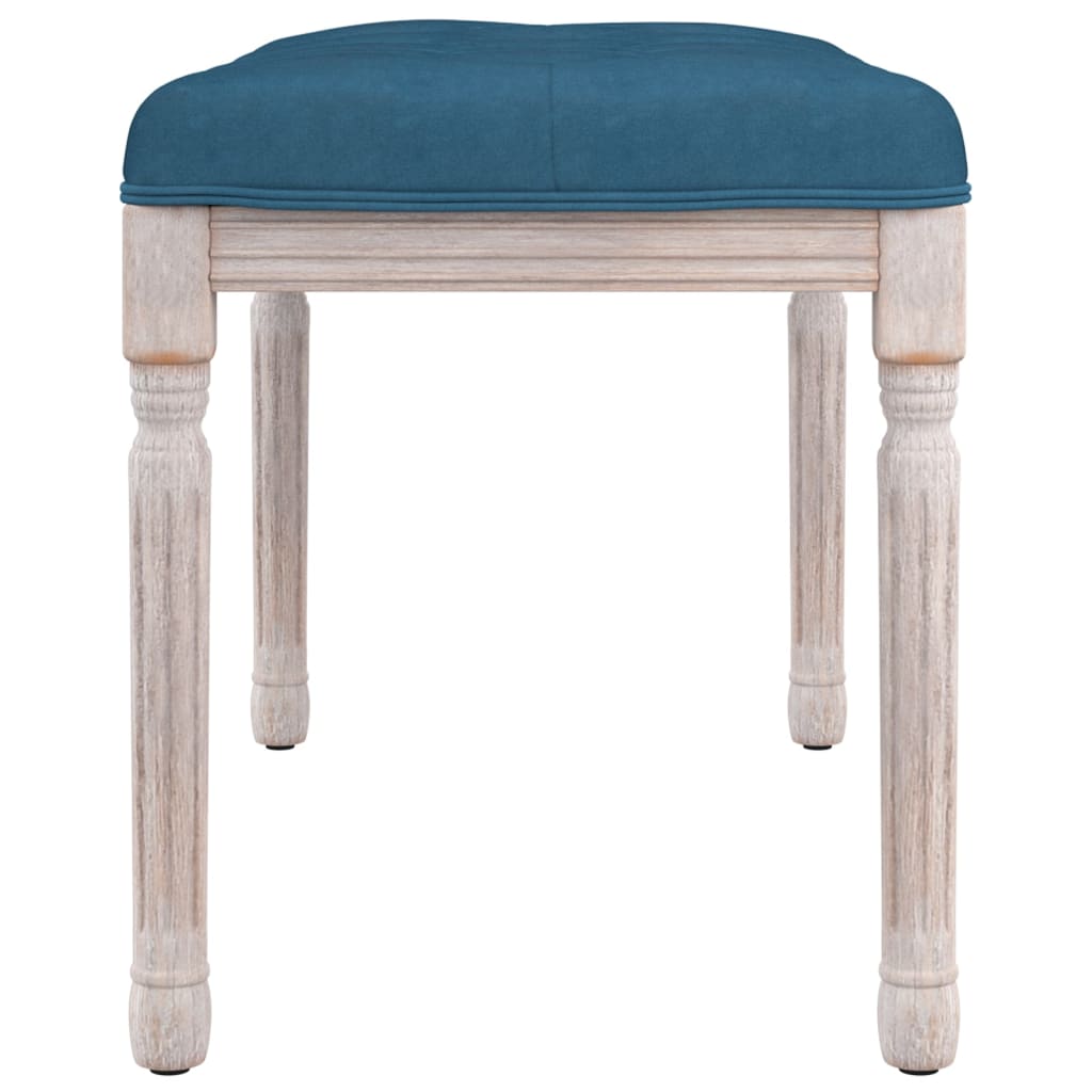 Sitzbank Blau 80x40x49 cm Samt