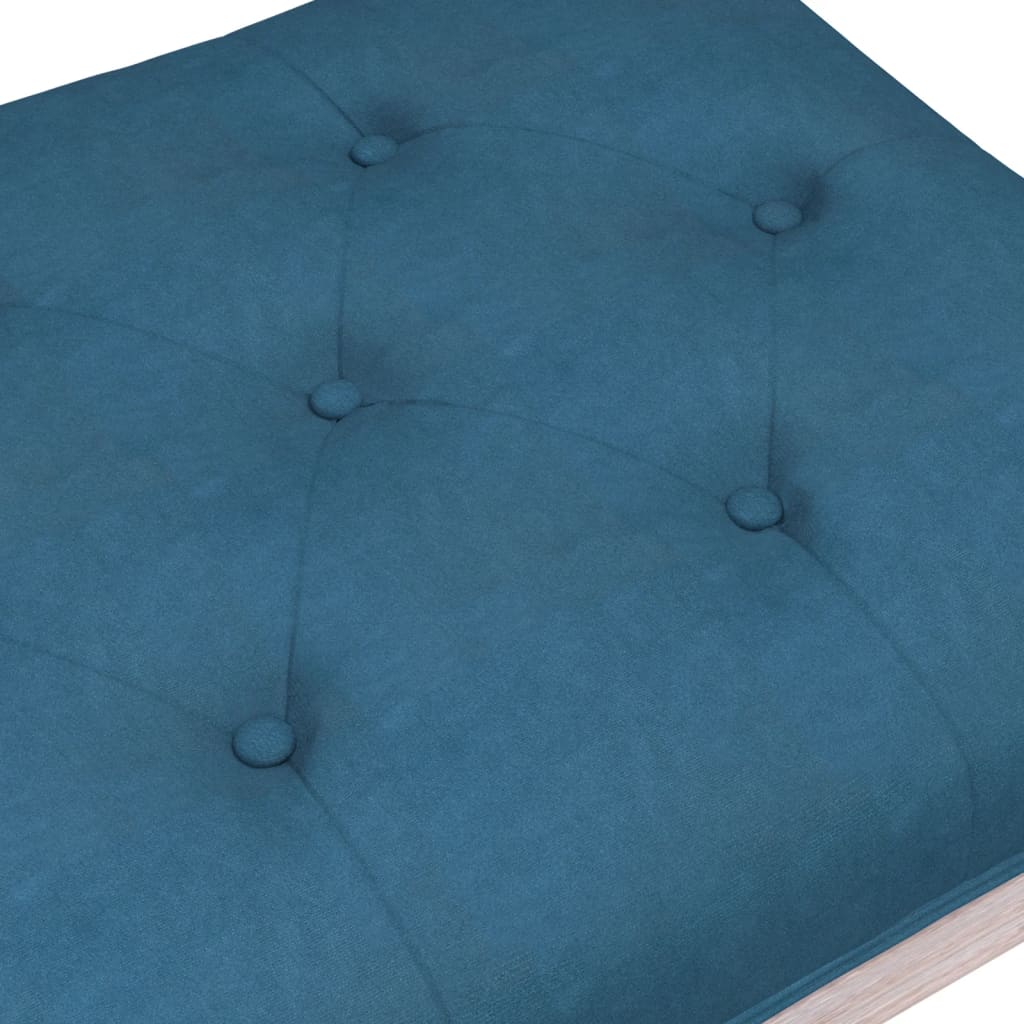 Sitzbank Blau 80x40x49 cm Samt