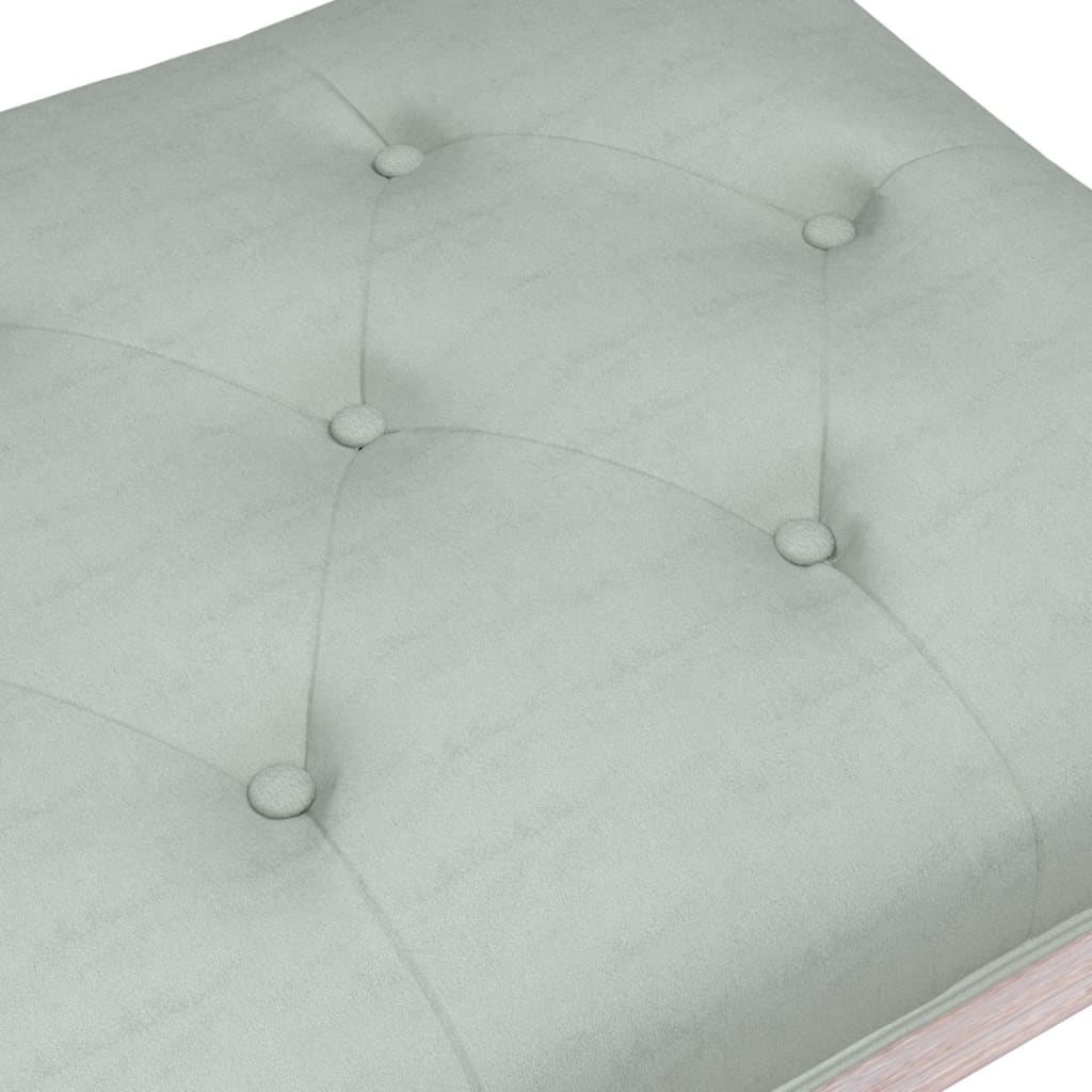 Sitzbank Hellgrau 80x40x49 cm Samt